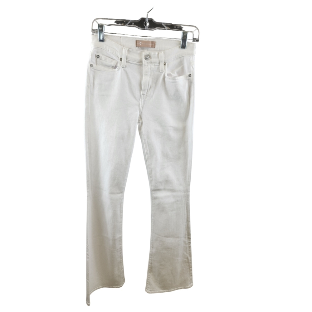 NWT 7 For All Mankind 'Luxe Vintage' White Wide Leg Jeans